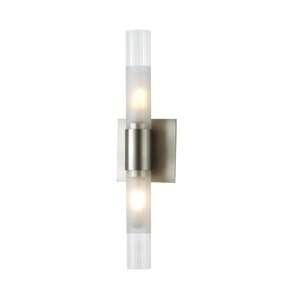   Lamp Wall Sconce With Frosted Shades And Clear Tops