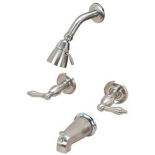 Satin Nickel Tub / Shower Combo Faucet #387449  