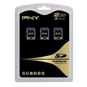  Pny Technologies 3 Pack 2gb Secure Digital Memory Cards 
