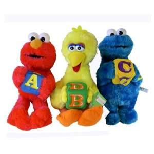 com Mini Big Bird, Elmo, and Cookie Monster Plush Set   Sesame Street 