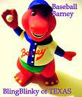   Baseball Barney Purple Dinosaur Glove Ball Jersey Texas Rangers Toy