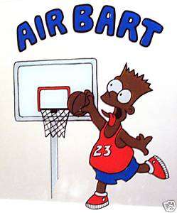 Air Bart Simpson Basketball Carnival Mirror Old Stock  