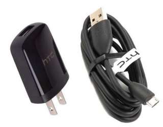   OEM Wall Home Travel AC Charger & USB Cable for HTC Cellphone  