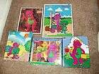 Barney and Friends Puzzle Lot, 5 Puzzles Total, Stuffed Barney, VERY 