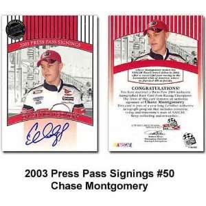  Press Pass Signings 03 Chase Montgomery Trading Card 