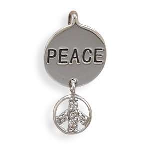   Silver PEACE Slide with Peace Sign West Coast Jewelry Jewelry