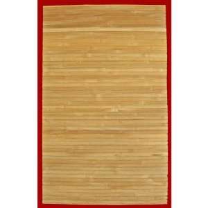  Contemporary Rug 7 Round Natural/red
