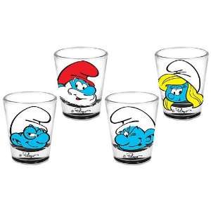  Smurfs Shot Glass 4 Pack