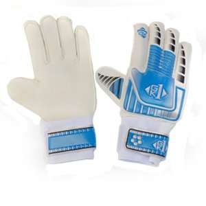   Finger Pro Soccer Goalie Gloves WHITE/BLUE 8