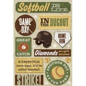   Stickers 5 1/2 Inch by 9 Inch, Softball Is Life Arts, Crafts & Sewing