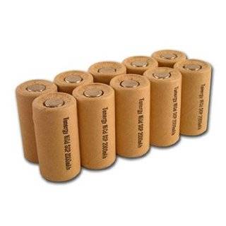 Box of 10 NiCd SubC 2000mAh Rechargeable battery Flat Top Paper 