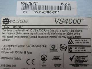 Polycom VS4000 Video Conferencing System VS 4000/PR4 XX  