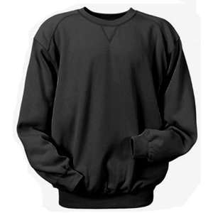  Badger Crew Neck Fleece Sweatshirts 13 Colors BLACK AL 