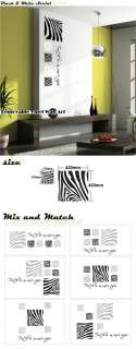 Set of 5 Zebra Stripe Pattern Vinyl Wall Art Sticker Decal Fashion 