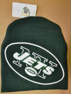 NY New York Jets Kint Beanie Winter Hat Toque Skull Cap BIG LOGO 