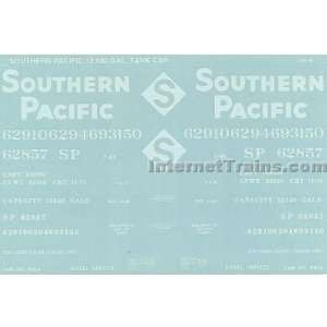   Scale 12,500 Gallon Tank Car Decals   Southern Pacific Toys & Games
