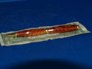 Figured Red Narrar 24kt Gold Plated Slimline Pen  