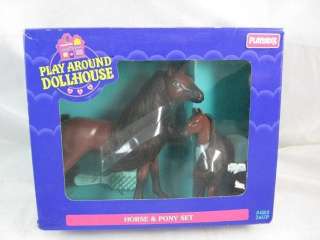 PLAYSKOOL Play Around DOLL HOUSE Toy Set Figure HORSE & PONY  