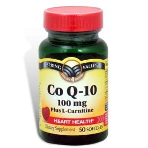 co q 10 plus l carnitine 100 mg 50 softgels