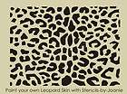   STENCIL Cheetah Spots Wild Animal Safari Zoo Chic Art Background Signs