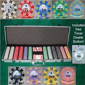  600 Casino Grade 2 Stripe Twist 8 gram Poker Chips w/ Free 