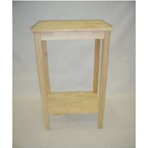    End Table with Shelf (Solid Wood   Unfinished)