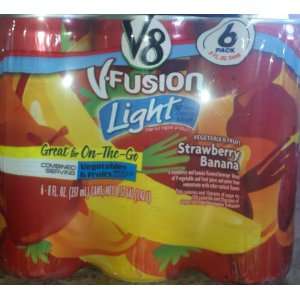 V8 Fusion Light Strawberry Banana 8 Ounce Cans (Pack of 24)