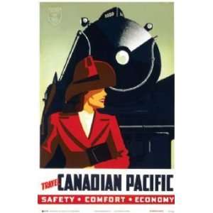  Unknown 23.5W by 36.5H  Travel Canadian Pacific CANVAS 