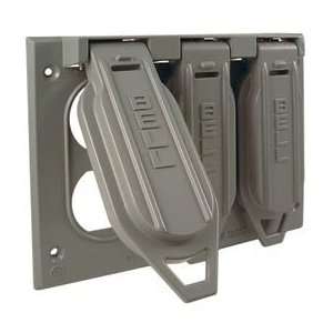  Hubbell 5097 0 Three Gang Weatherproof Box Mount Cover (3 