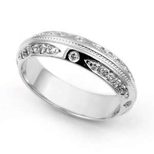  Platinum Pave set Diamond Eternity Wedding Band Ring (G H 